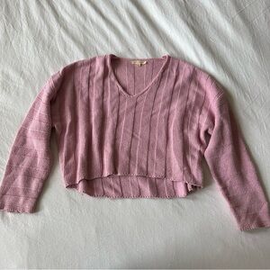 Pink cropped sweater